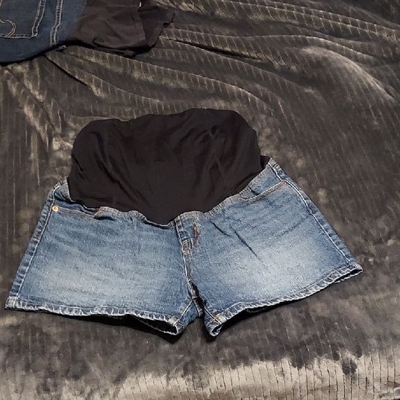 Isabel Maternity by Ingrid & Isabel Pants - Isabel Maternity by Ingrid & Isabel Blue Jean Shorts